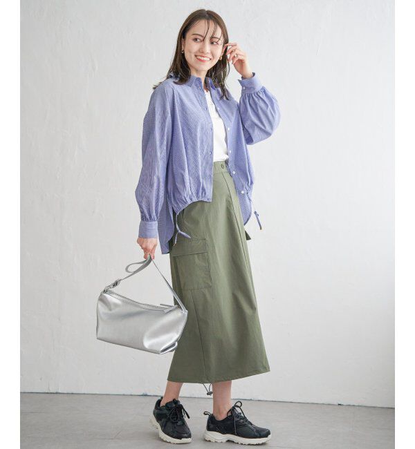 ikka「【雑誌InRed5月号掲載】リップストップカーゴスカート」|スカート|