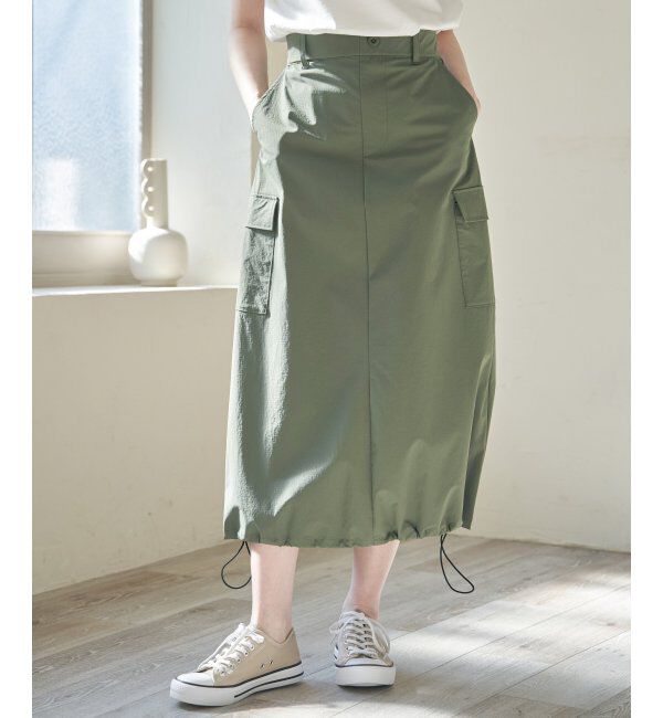 ikka「【雑誌InRed5月号掲載】リップストップカーゴスカート」|スカート|
