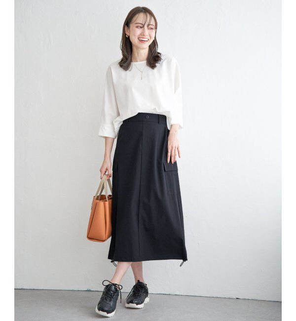 ikka「【雑誌InRed5月号掲載】リップストップカーゴスカート」|スカート|