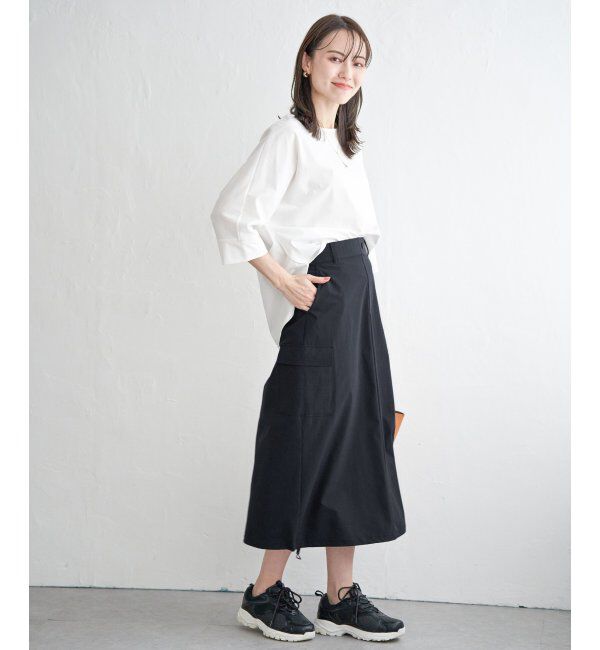 ikka「【雑誌InRed5月号掲載】リップストップカーゴスカート」|スカート|