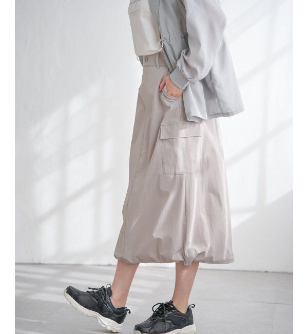 ikka「【雑誌InRed5月号掲載】リップストップカーゴスカート」|スカート|