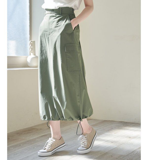 ikka「【雑誌InRed5月号掲載】リップストップカーゴスカート」|スカート|