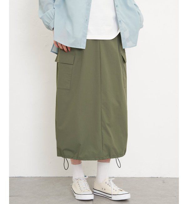 ikka「【雑誌InRed5月号掲載】リップストップカーゴスカート」|スカート|