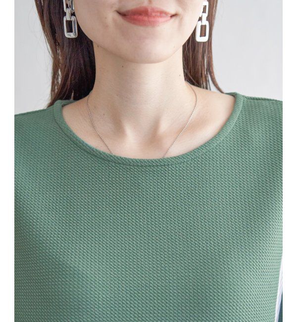 ikka「異素材切り替えサイドリボンプルオーバー」|その他|