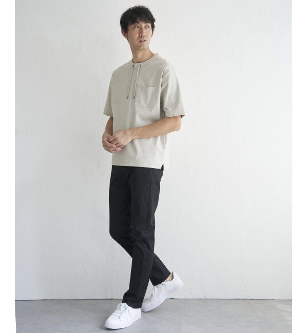 ikka「冷感ルーイカラー5分袖ポケT」|Tシャツ・カットソー|