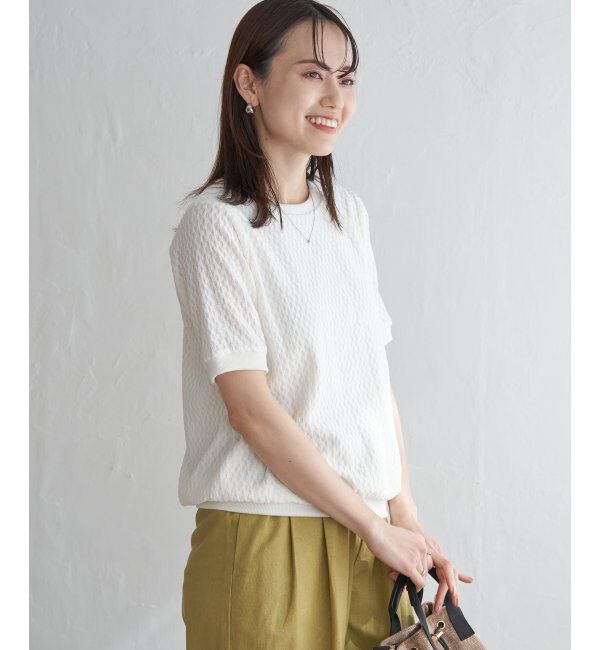 ikka「幾何学ジャガードプルオーバー」|その他|オフホワイト