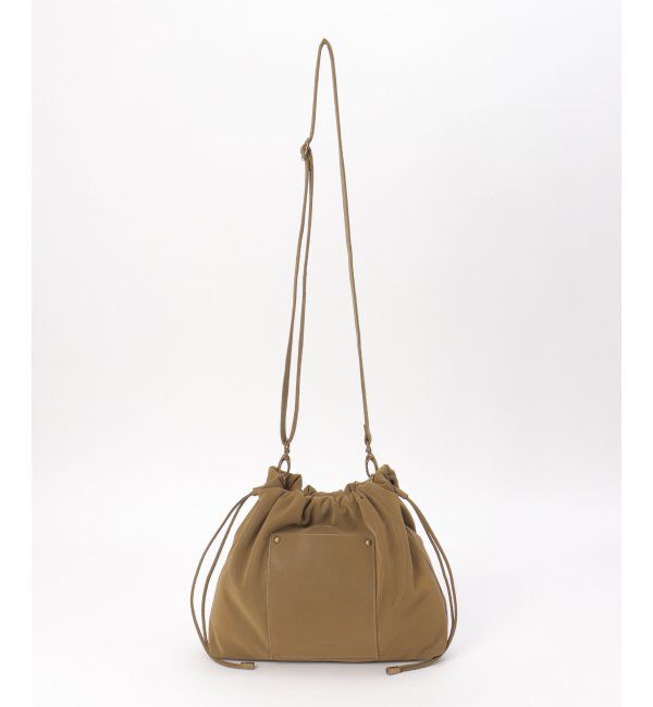 ikka「PUパフ巾着ショルダーバッグ」|その他|カーキ