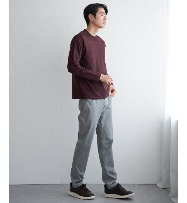 IKKA LOUNGE「ランダムリップルボーダーロンT」|Tシャツ・カットソー|