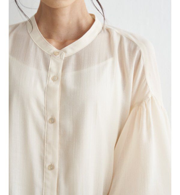 Lbc with Life「シアーハシゴレーススリーブシャツ」|シャツ・ブラウス|