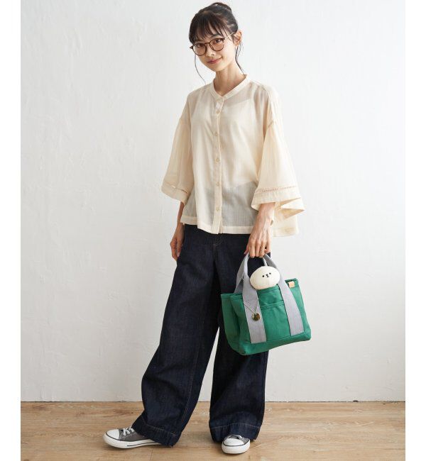 Lbc with Life「シアーハシゴレーススリーブシャツ」|シャツ・ブラウス|