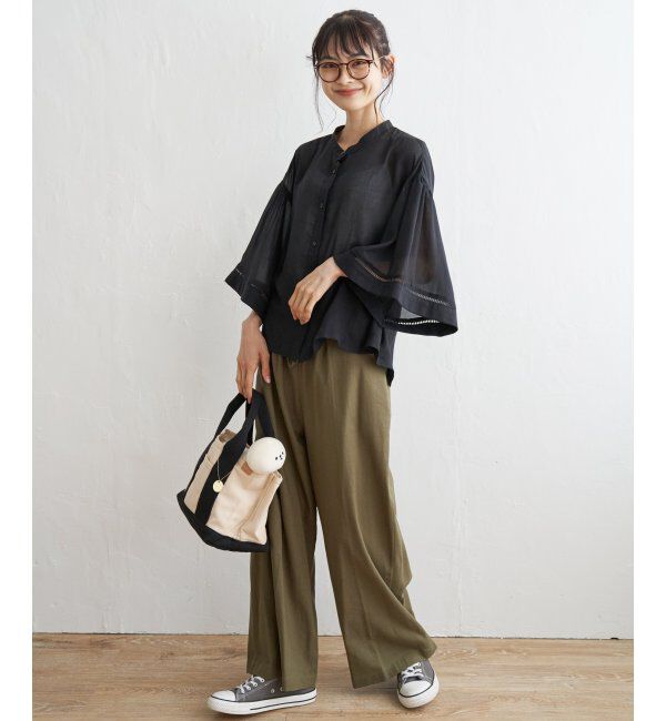 Lbc with Life「シアーハシゴレーススリーブシャツ」|シャツ・ブラウス|