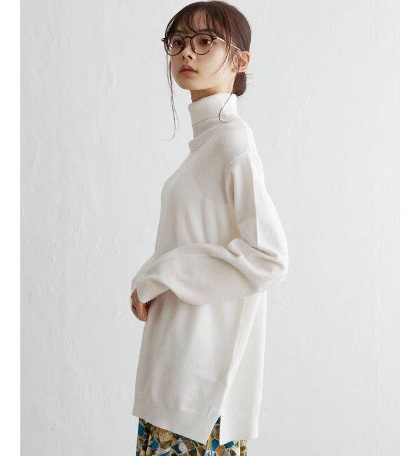 Lbc with Life「天竺ハイネックカラーニット」|カーディガン|