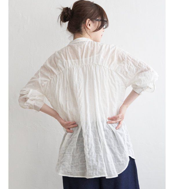 Lbc with Life「バックシャーリングロングシャツ」|シャツ・ブラウス|ホワイト