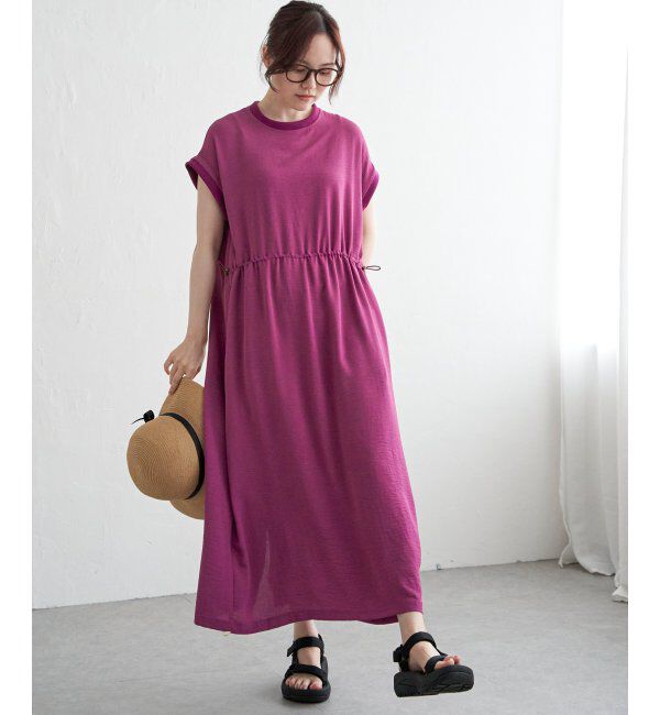 Lbc with Life「ワッシャースピンドルリブワンピース」|ワンピース|ピンク