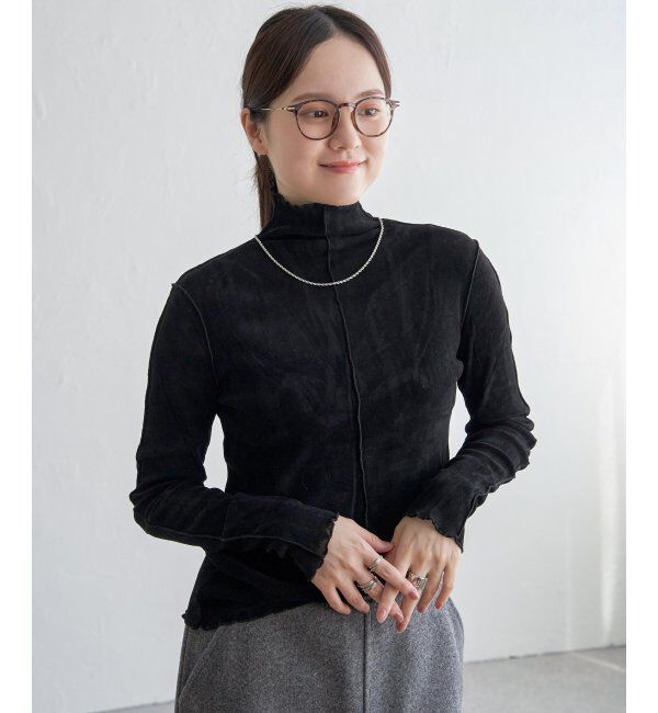 Lbc with Life「フロッキーチュールハイネックプルオーバー」|その他|ブラック