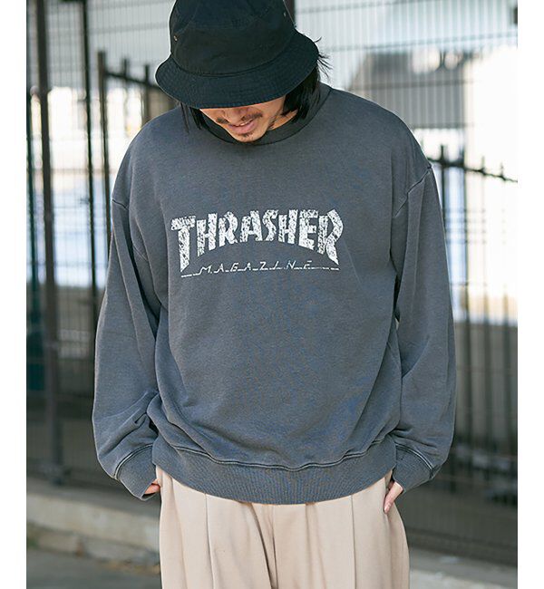 VENCE share style「THRASHER スラッシャー ピグメントスウェット」|スウェット・ジャージ|ホワイト
