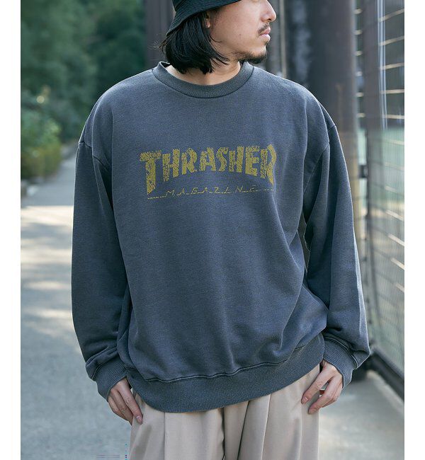 VENCE share style「THRASHER スラッシャー ピグメントスウェット」|スウェット・ジャージ|マスタード