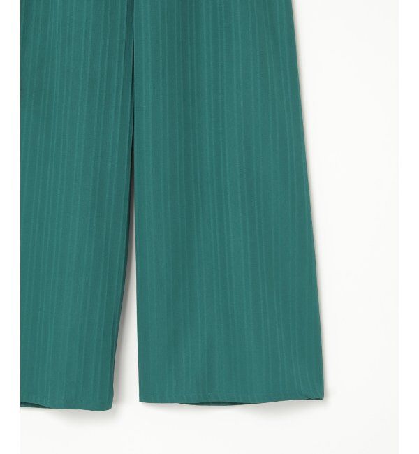 VENCE share style「楊柳ストライプベルト付きパンツ」|デニム|