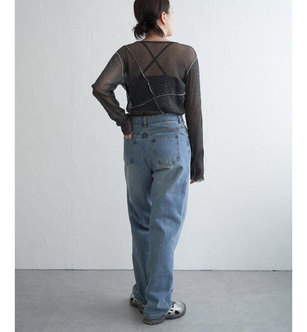 VENCE share style「ラメチュール切り替えプルオーバー」|Tシャツ・カットソー|