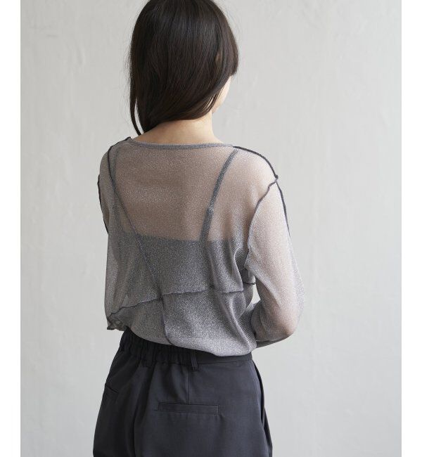 VENCE share style「ラメチュール切り替えプルオーバー」|Tシャツ・カットソー|