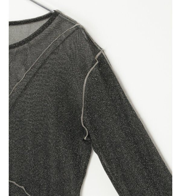 VENCE share style「ラメチュール切り替えプルオーバー」|Tシャツ・カットソー|