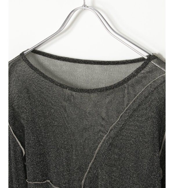 VENCE share style「ラメチュール切り替えプルオーバー」|Tシャツ・カットソー|