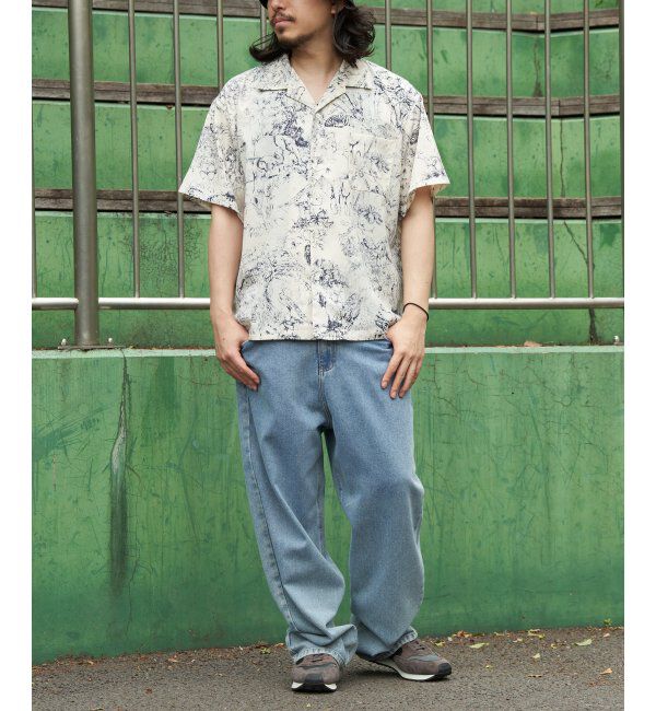 VENCE share style「ジャングル総柄半袖シャツ」|シャツ・ブラウス|