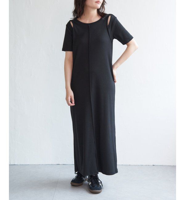 VENCE share style「リブカットソーレイヤード風ワンピース」|ワンピース|