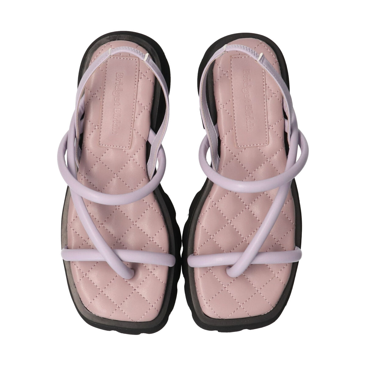 Bridget Birkin「【Bridget Birkin】ストラップデザイン厚底スクエアサンダル」|サンダル|