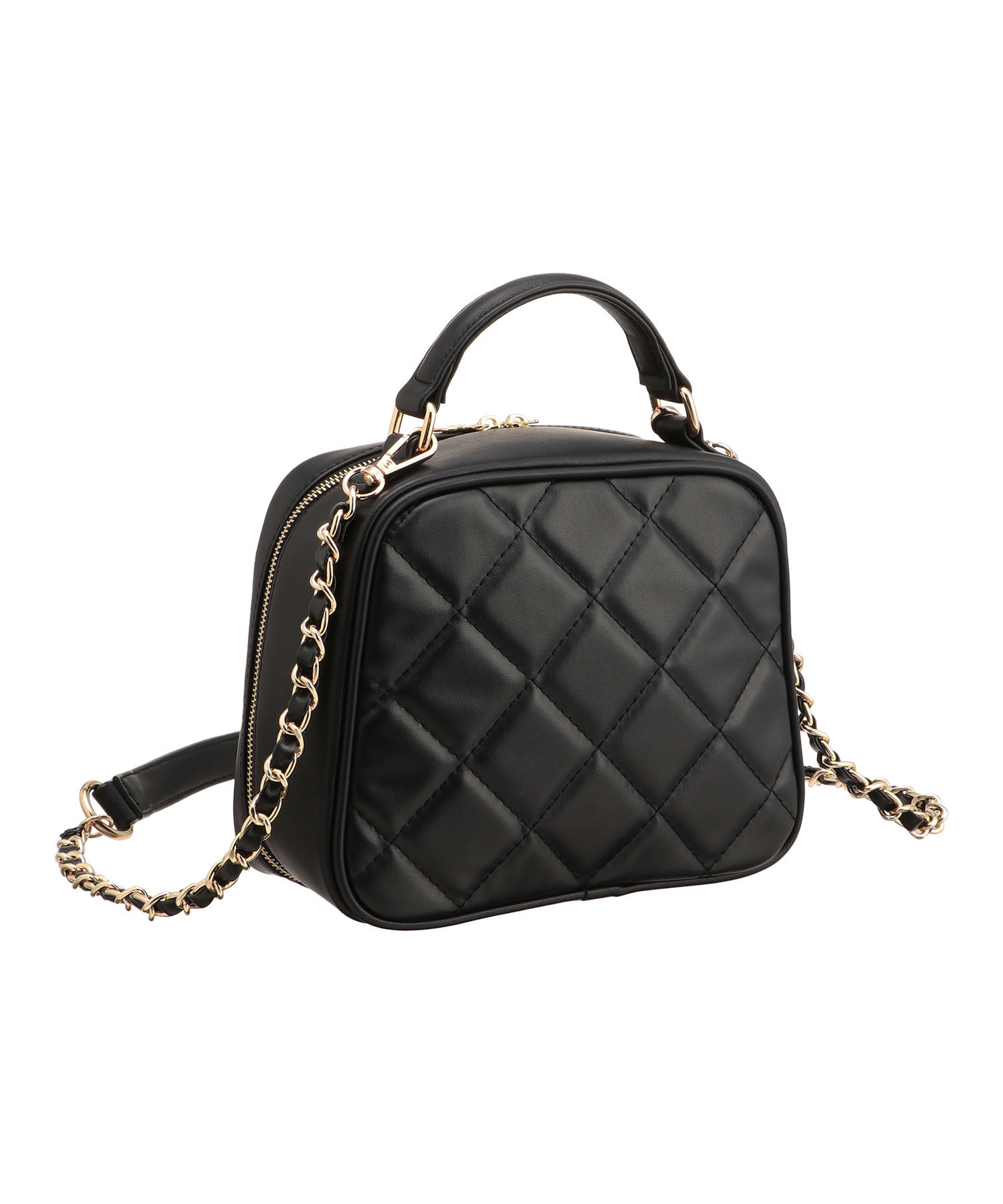 MARY QUANT「スクエアキルトデイジーパッチ 2WAYショルダー」|ショルダー・メッセンジャー|