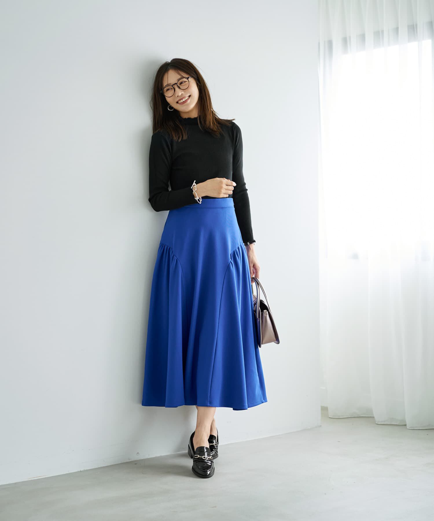 STYLE DELI「ラウンドギャザーフレアスカート」|フレア|