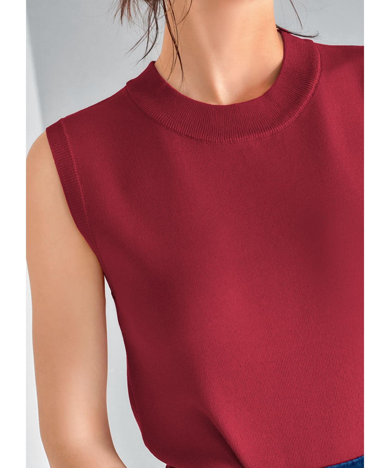 STYLE DELI「涼感ノースリーブニットトップスB」|ニット・セーター|