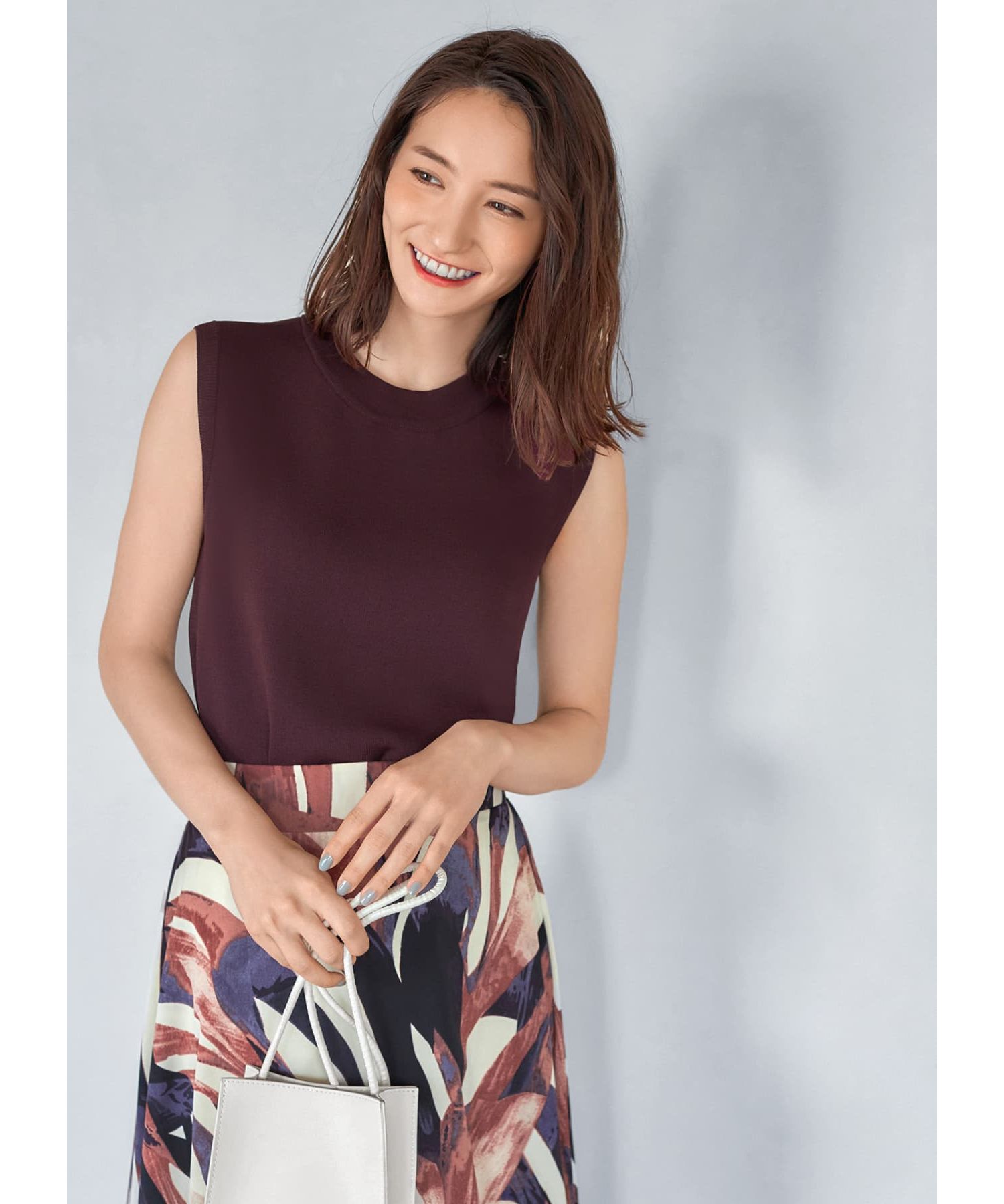 STYLE DELI「涼感ノースリーブニットトップスB」|ニット・セーター|レーズン