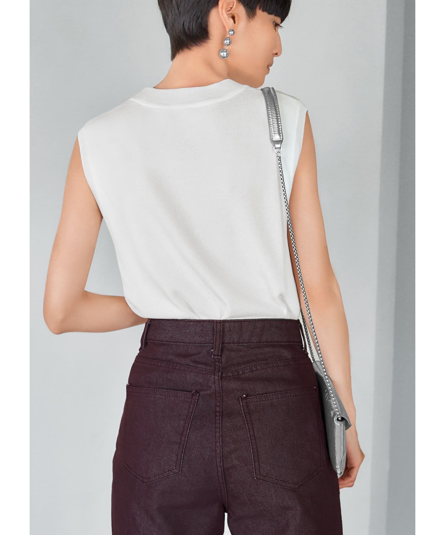 STYLE DELI「涼感ノースリーブニットトップスB」|ニット・セーター|