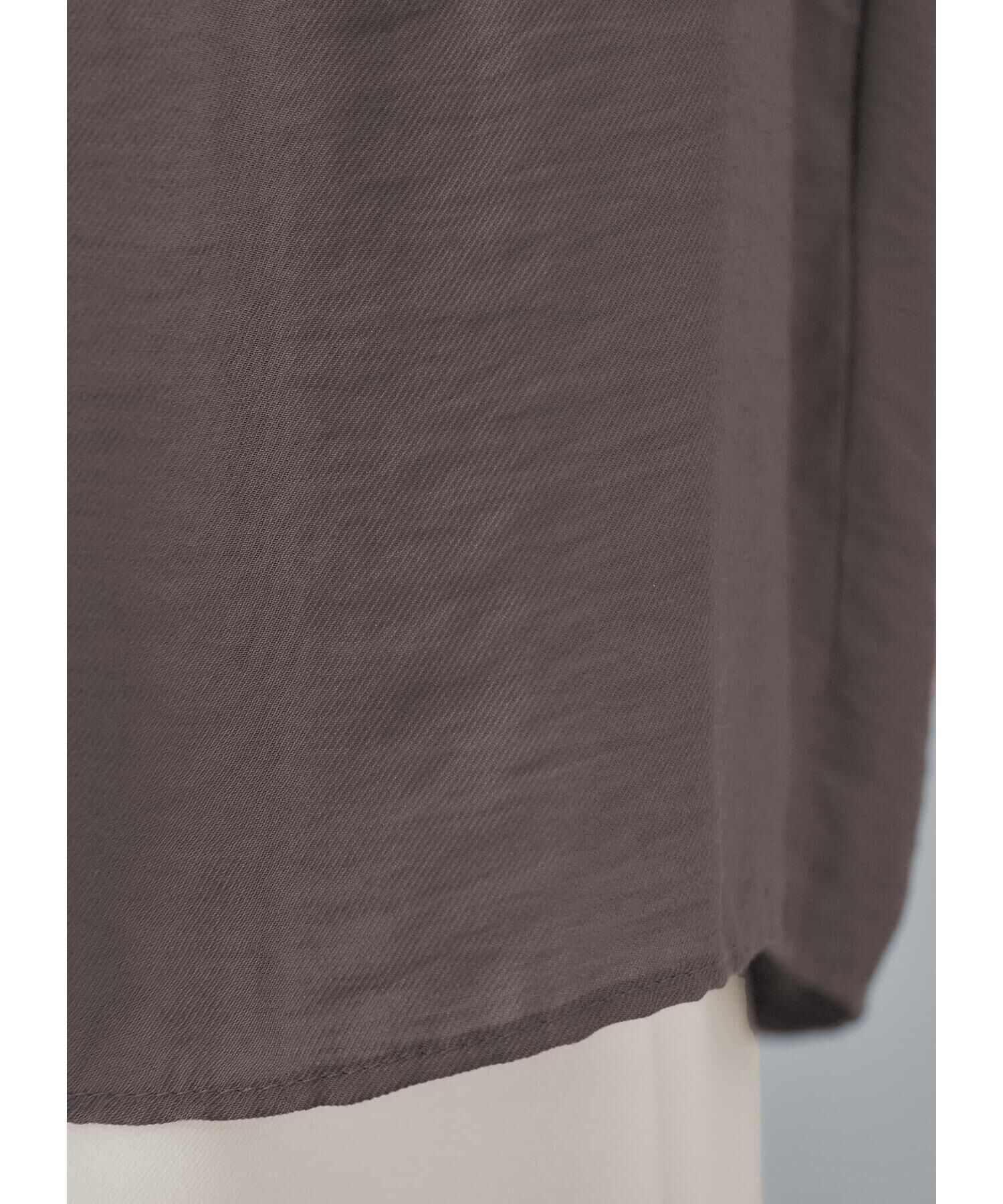 STYLE DELI「微光沢シボ感ギャザーブラウス」|シャツ・ブラウス|