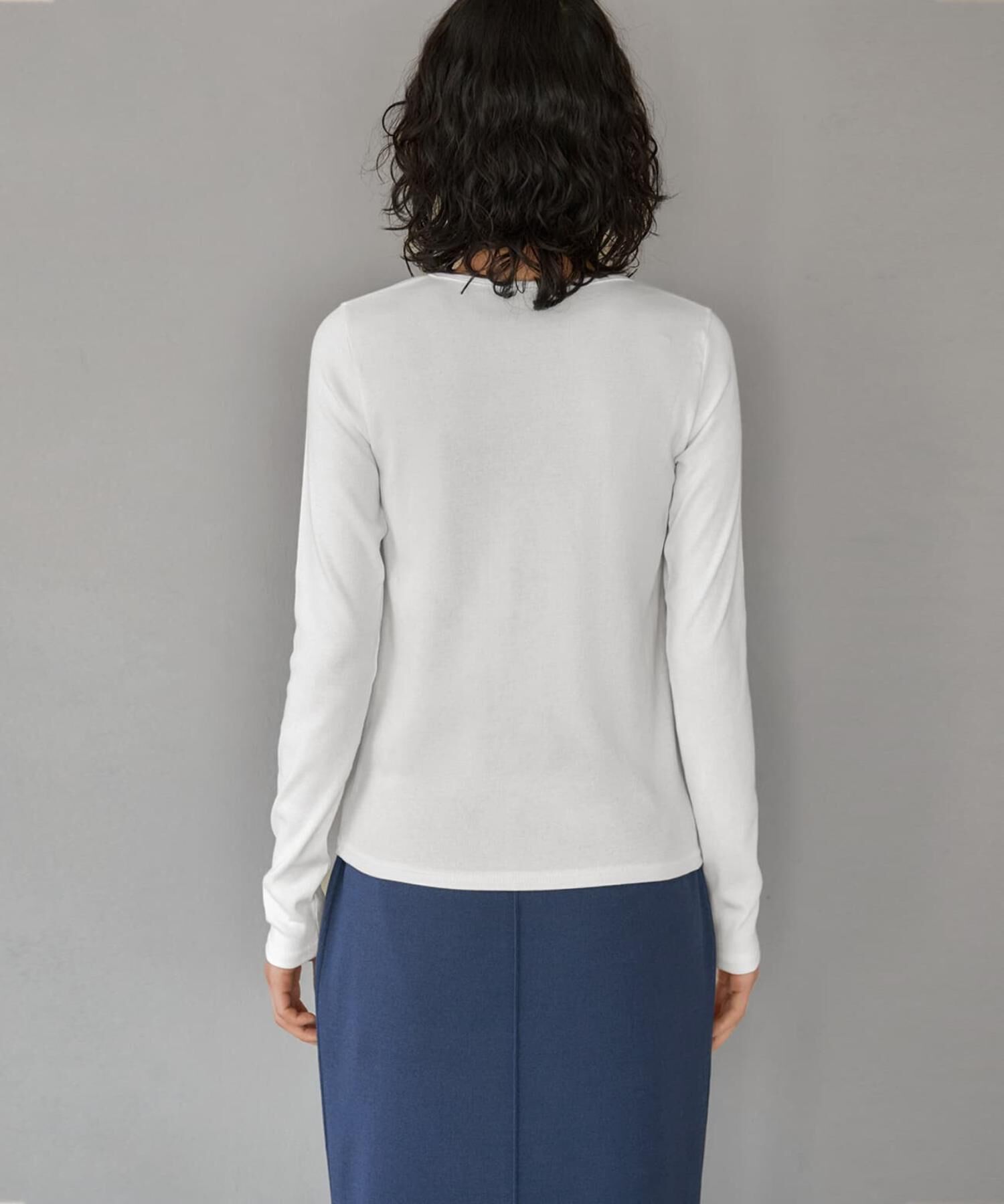 STYLE DELI「首開きベーシックリブトップス」|Tシャツ・カットソー|