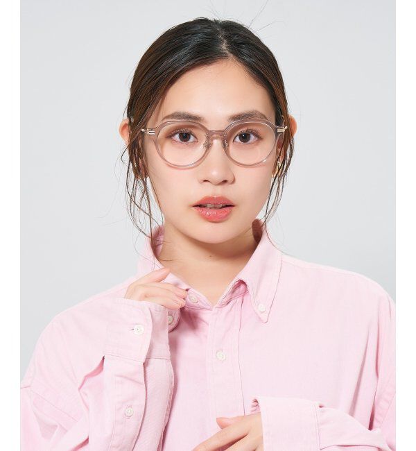  「ボストン型メガネ｜レディース 女性用 可愛い リボン パステル｜Zoff｜SWEET レンズ交換券付」|メガネ|薄グレー