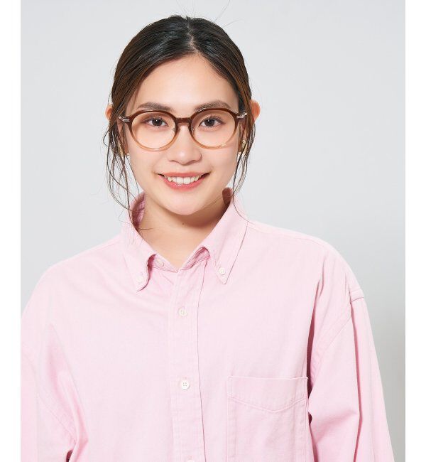  「ボストン型メガネ｜レディース 女性用 可愛い リボン パステル｜Zoff｜SWEET レンズ交換券付」|メガネ|濃ブラウン1