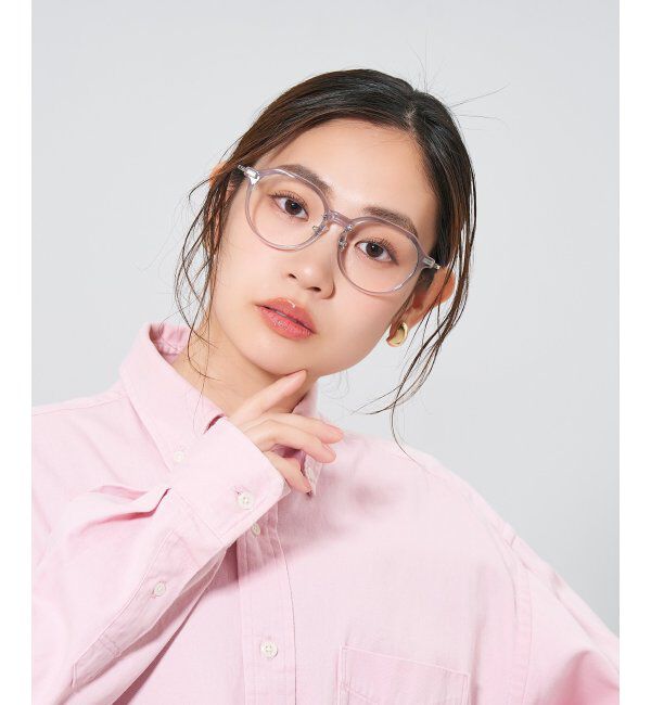  「ボストン型メガネ｜レディース 女性用 可愛い リボン パステル｜Zoff｜SWEET レンズ交換券付」|メガネ|薄ブルー