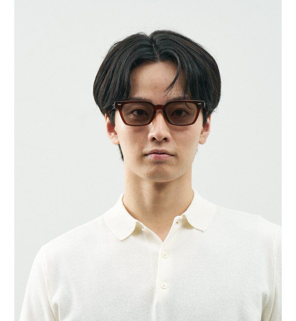  「Zoff｜STUDIO SEVEN｜ウェリントン型 サングラス 横長｜太縁フレーム｜カラーレンズ｜紫外線防止 UVカット」|サングラス|