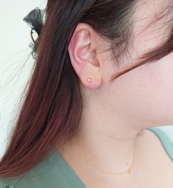 MARQUISE「ミニマルハートピアス」|ピアス|