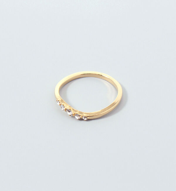  「Ligne ウェーブ 5粒 リング」|リング|CLR