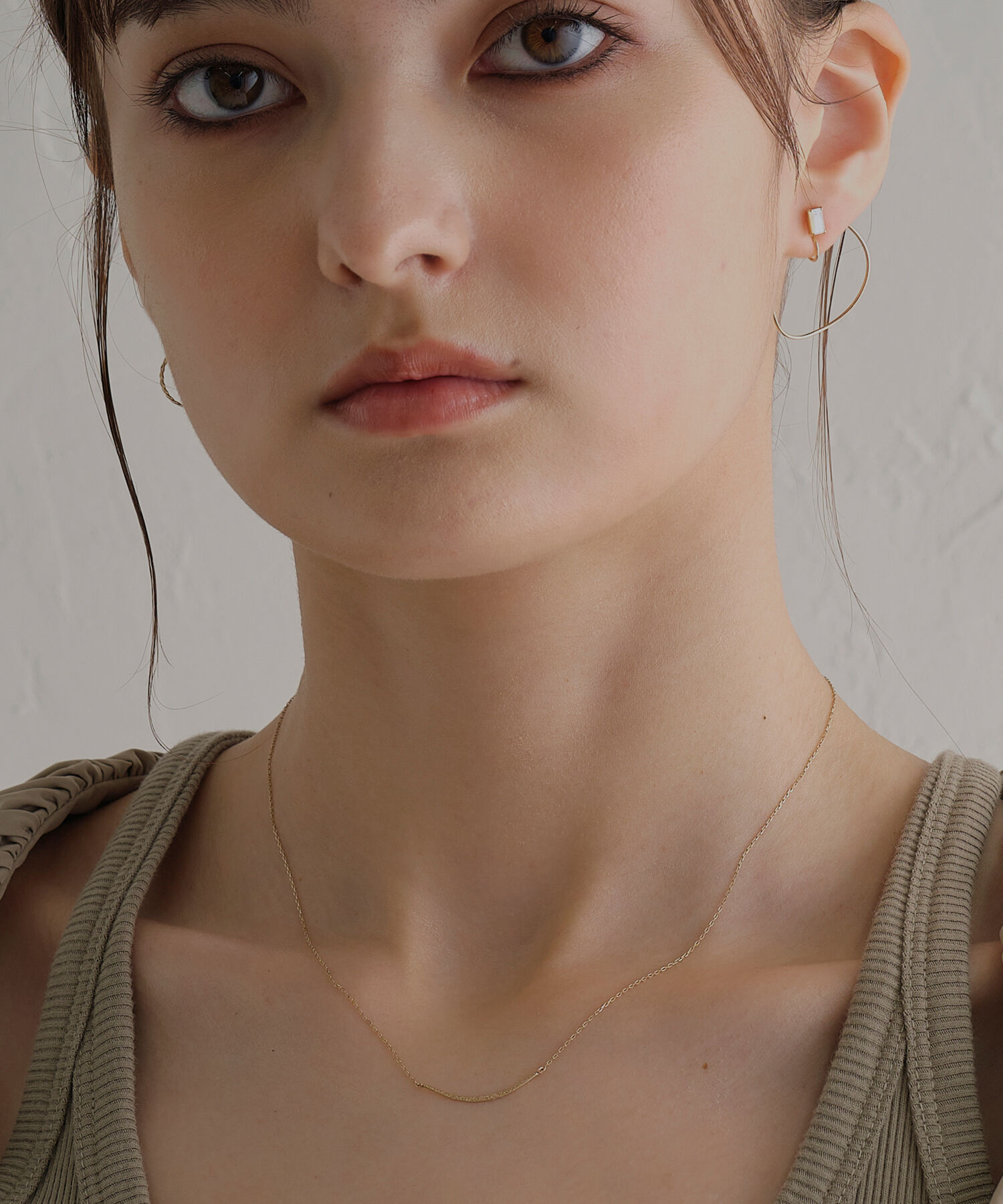 JUPITER「【K10】ゴールドラインネックレス/ムーン」|ネックレス|