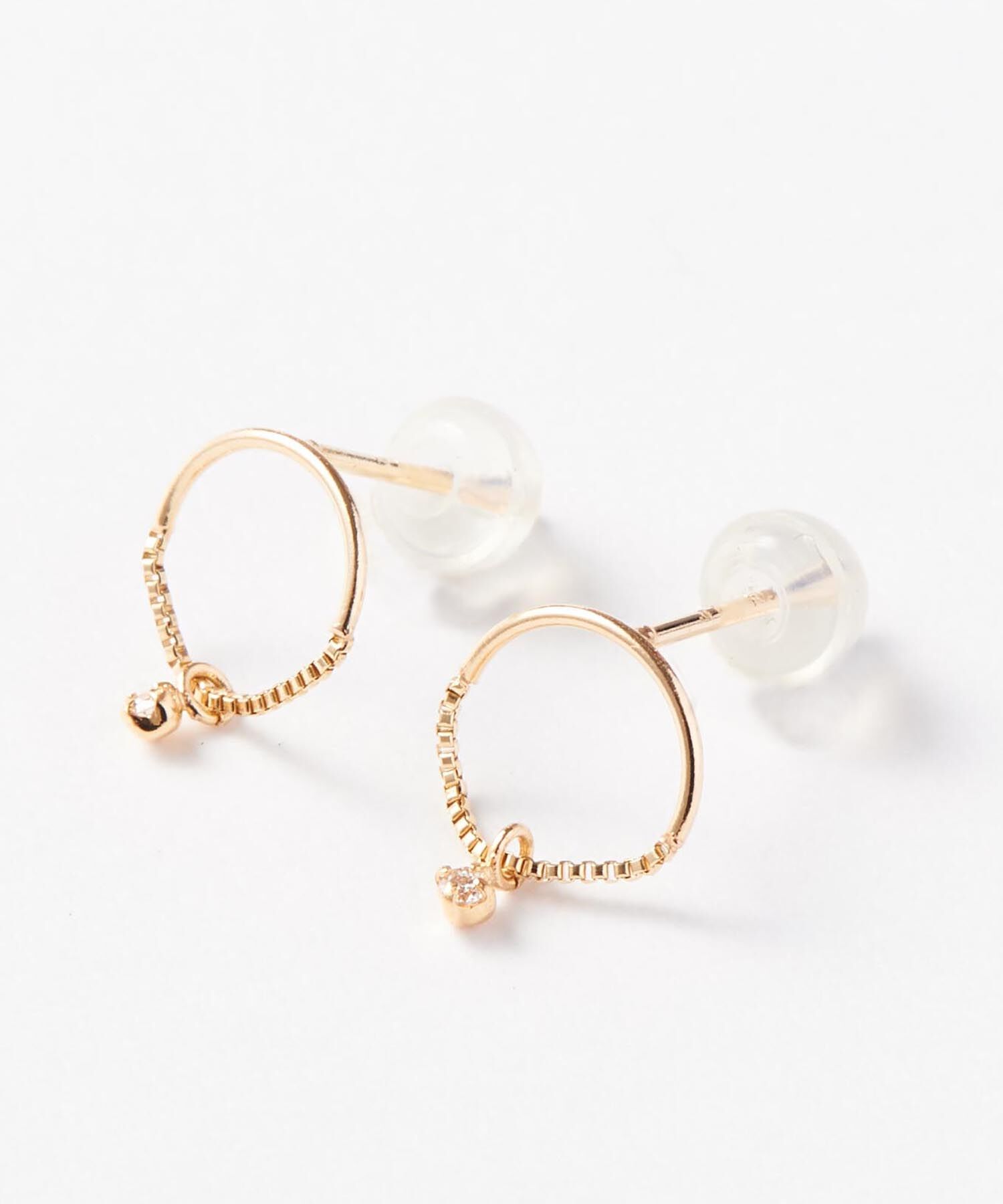 Phoebe「【K10】ペンデュラムダイヤモンドピアス／BOX付き」|ピアス|