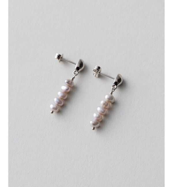 ete「パール ストレートライン ピアス」|ピアス|