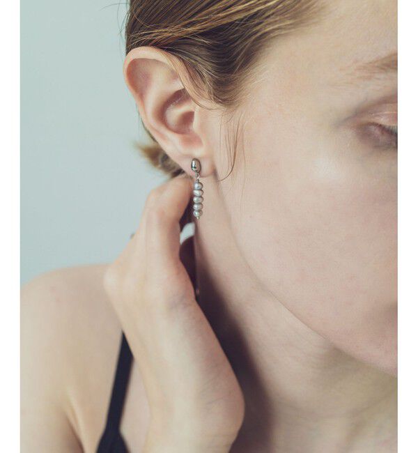 ete「パール ストレートライン ピアス」|ピアス|