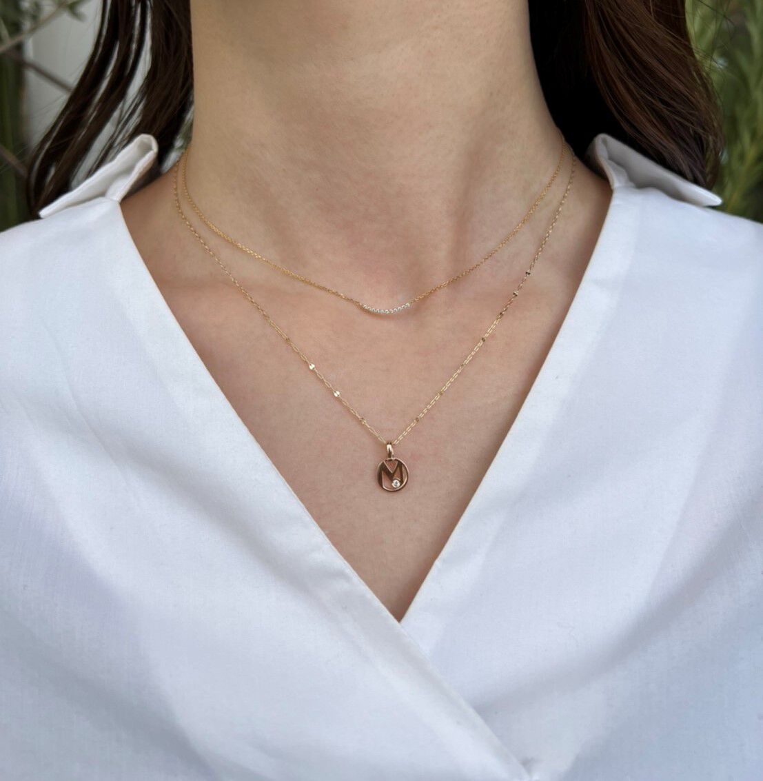 STAR JEWELRY「INITIAL STAR CHARM (M)」|ネックレス|