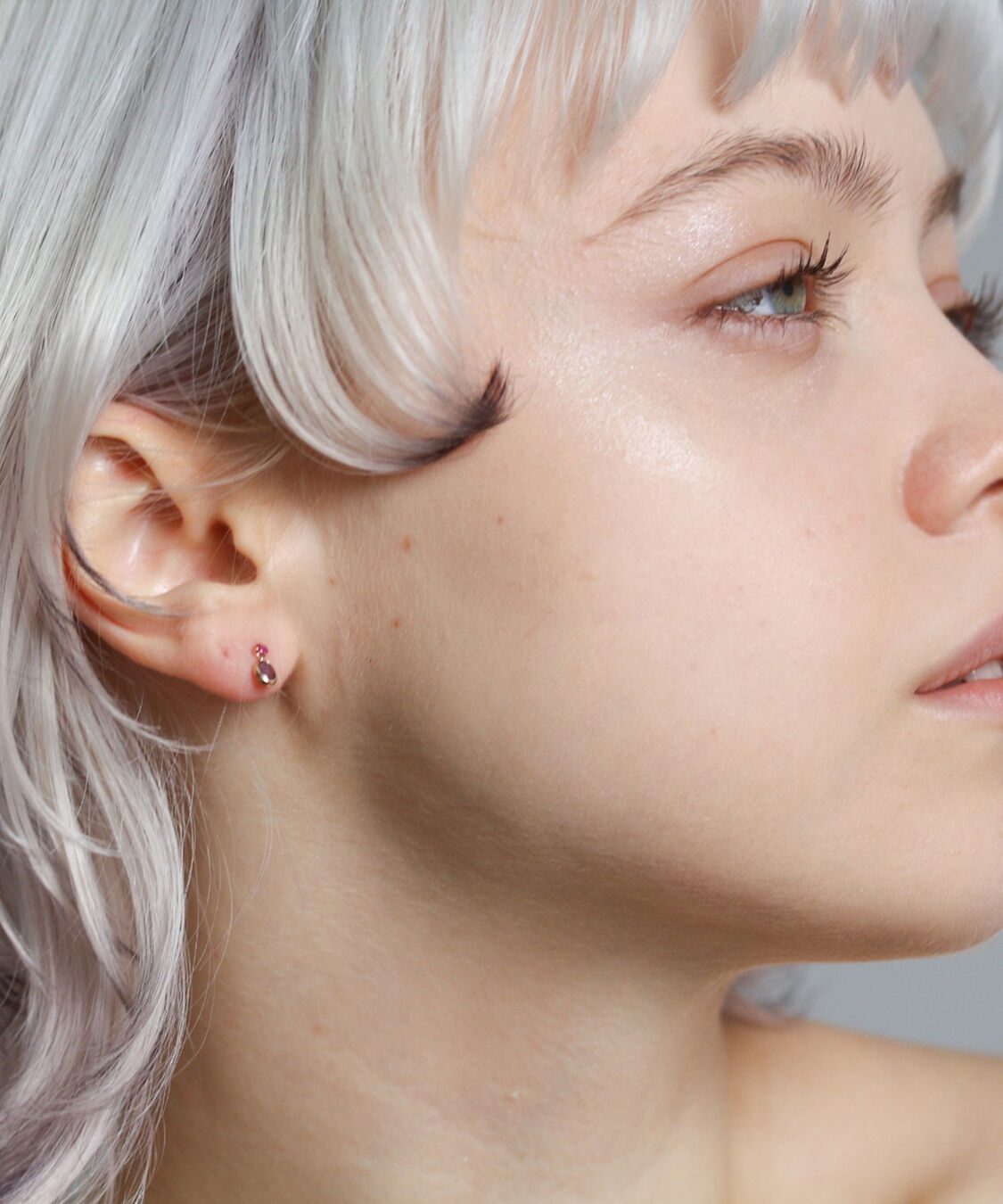  「ルビー / アイオライト ピアス | K10YG  〈Web限定〉」|ピアス|