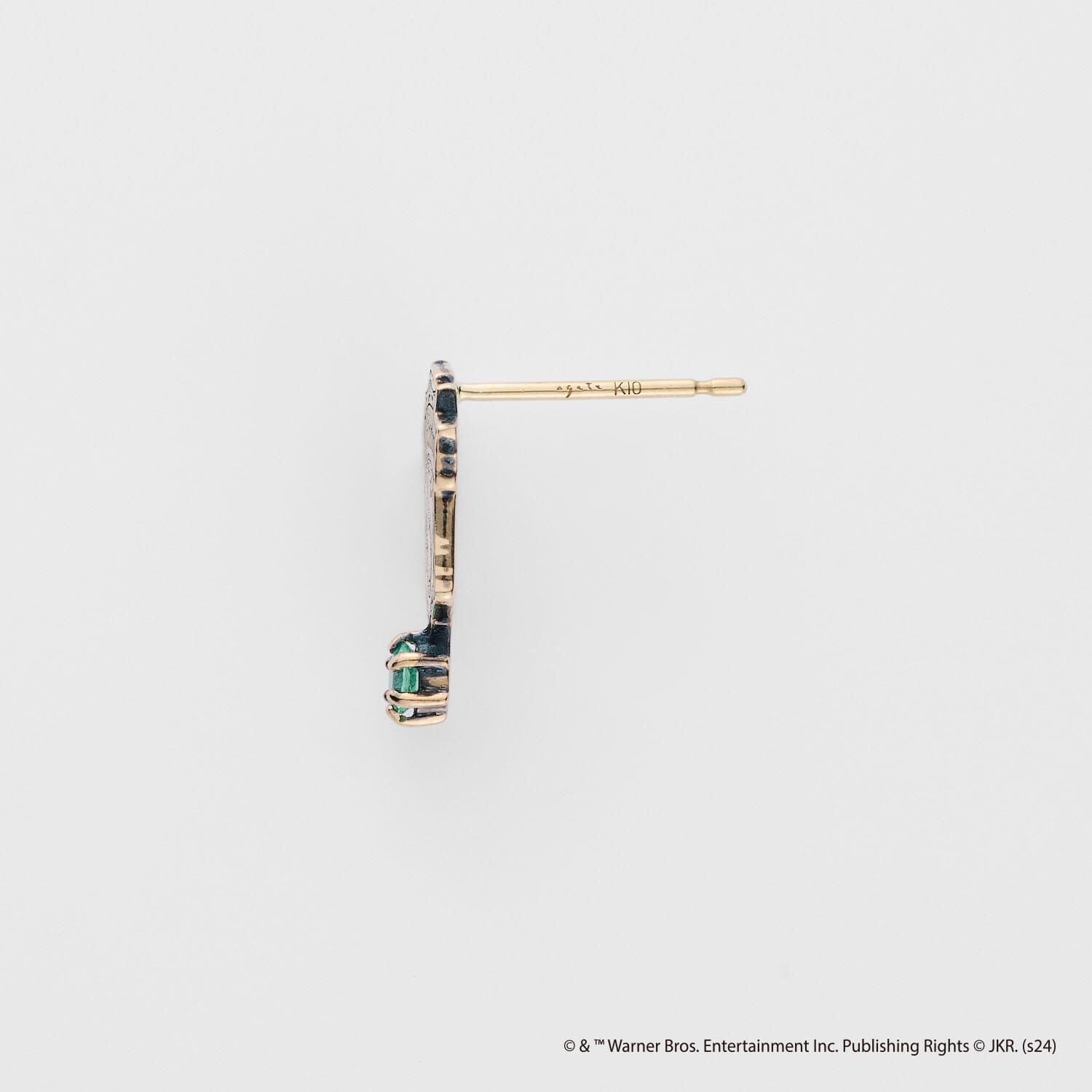 agete「＜2024 Harry Potter Collaboration＞K5エメラルドピアス(片耳用)」|ピアス|