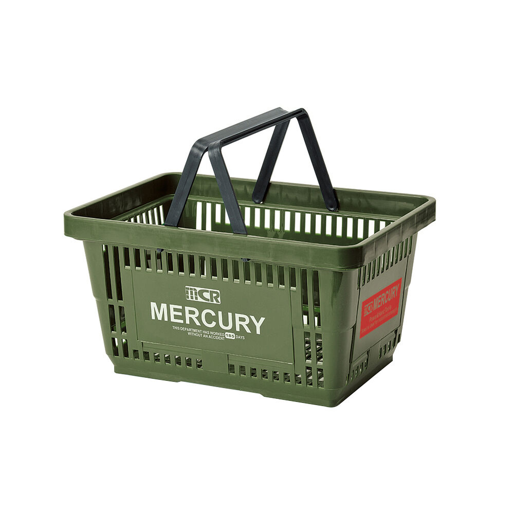 MERCURY「マーキュリー 雑貨 通販 買い物かご 買い物カゴ かご バスケット 大きい MERCURY」|その他|グリーン1